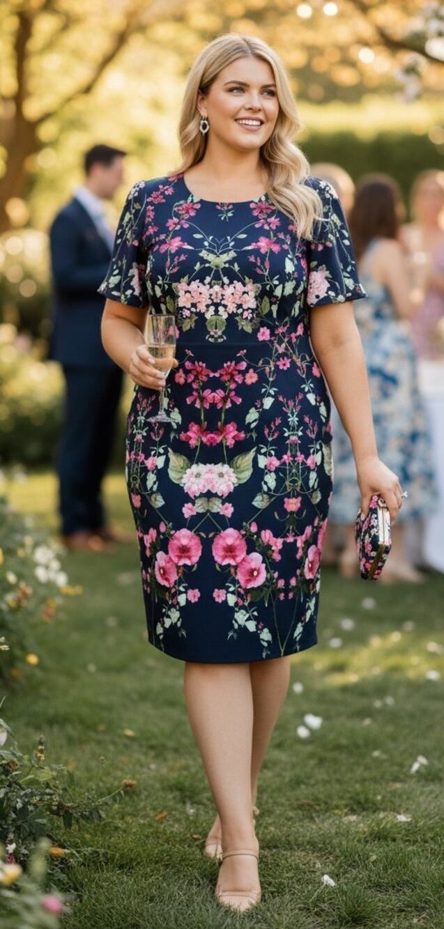 NWT ADRIANNA PAPELL DRESS 18W NAVY BLUE PINK PRINTED FLORAL CREPE SHORT COCKTAIL